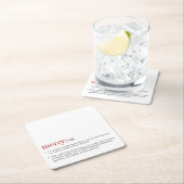 クリスマスメリー定義休日 スクエアペーパーコースター (インサイチュ)