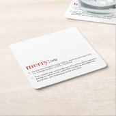 クリスマスメリー定義休日 スクエアペーパーコースター (アングル)