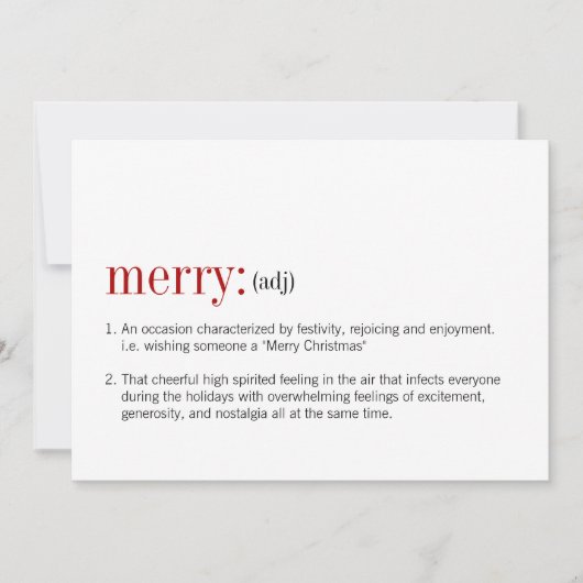 クリスマスメリー定義 シーズンカード (正面)