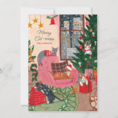 クリスマスメリー猫めちゃくちゃの猫 シーズンカード (正面)