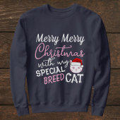 クリスマスメリー衣装パーティーパーソナライズされたキャットペット スウェットシャツ