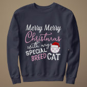 クリスマスメリー衣装パーティーパーソナライズされたキャットペット スウェットシャツ