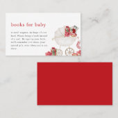 クリスマスメリー赤ちゃんシャワーブックベビーカード プレイスカード (正面/裏面)