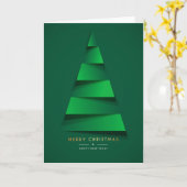 クリスマスメリー- X-Mas Tree Grn カード (黄色い花)