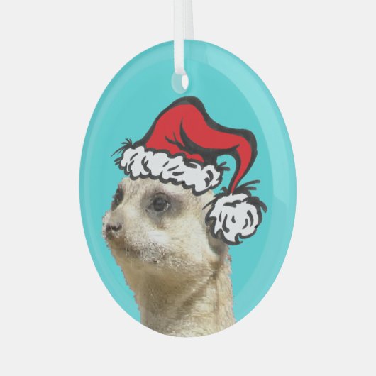 クリスマスメルカットカスタマイズ可能ガラスオーナメント ガラスオーナメント (正面左)