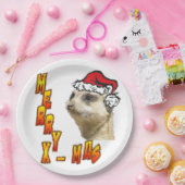 クリスマスメルカットメリークリスマスラウンド紙プレート ペーパープレート (パーティー)