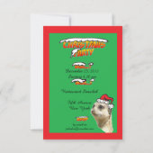 クリスマスメルカット招待状グリーンXマス 招待状 (裏面)