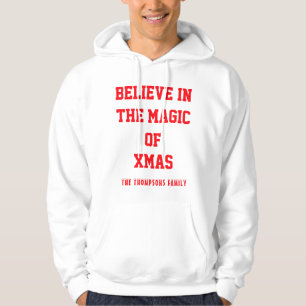 クリスマスメンズベーシックなフード付きスウェットのカスタマイズ パーカ