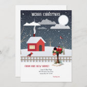 クリスマスメールボックスの休日のグリーティングカード シーズンカード (正面/裏面)