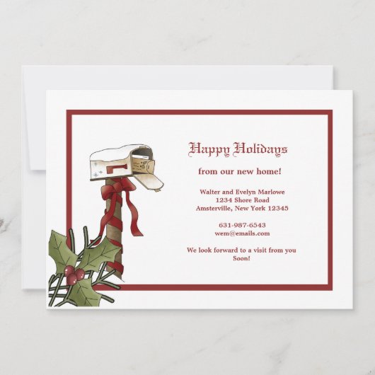 クリスマスメールボックスの移動のお知らせ シーズンカード (正面)