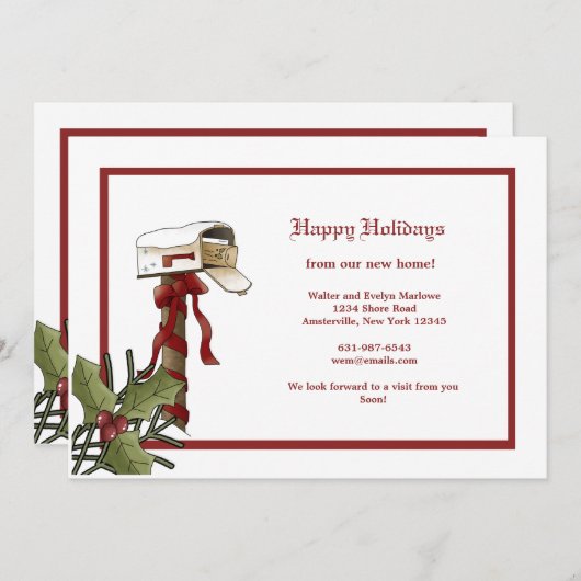 クリスマスメールボックスの移動のお知らせ シーズンカード (正面/裏面)