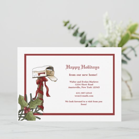 クリスマスメールボックスの移動のお知らせ シーズンカード (スタンド正面)