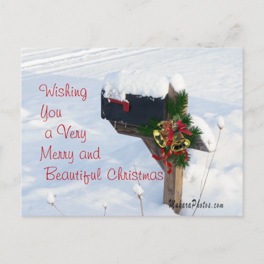クリスマスメールボックス/ベルはがき2 カスタマイズ- シーズンポストカード (正面)