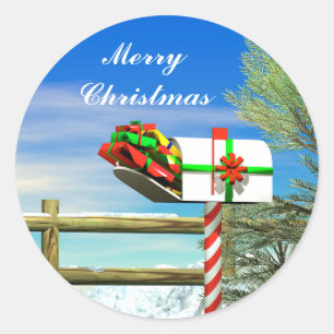 クリスマスメールボックス ラウンドシール