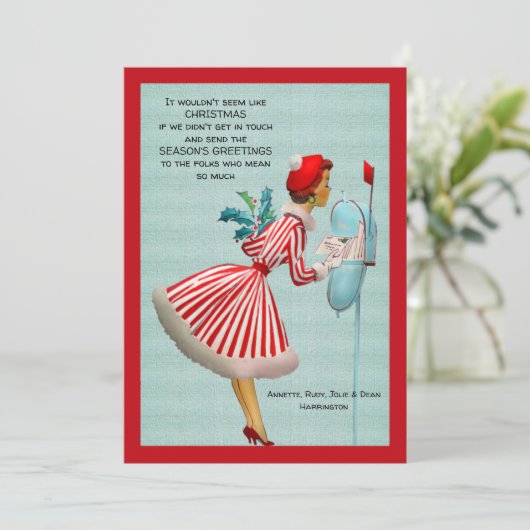 クリスマスメールヴィンテージグリーティングカード シーズンカード (スタンド正面)
