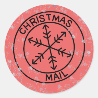 クリスマスメール封筒用シールシール ラウンドシール