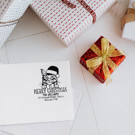 クリスマスメーンクーンキャット差出人住所 ラバースタンプ