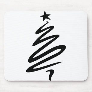 クリスマスモアスタースタイル化された3つの木 マウスパッド