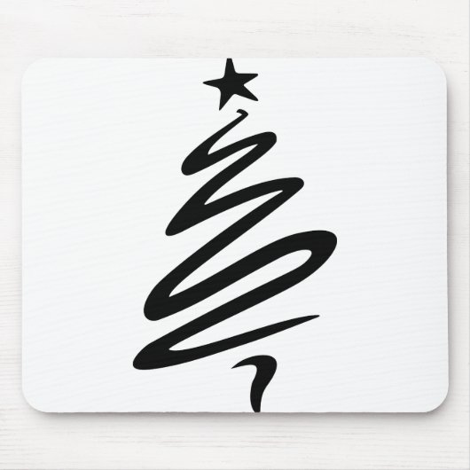 クリスマスモアスタースタイル化された3つの木 マウスパッド (正面)
