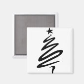 クリスマスモアスタースタイル化された3つの木 マグネット (正面/裏面)