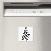 クリスマスモアスタースタイル化された3つの木 マグネット (インサイチュ (食洗機))