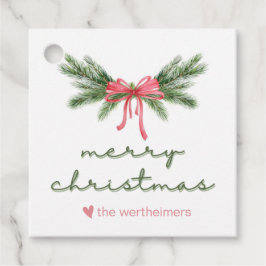 クリスマスモアボウメッセージカード フェイバータグ