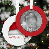 クリスマスモダンかわいい赤サンタハットお洒落 メタルオーナメント