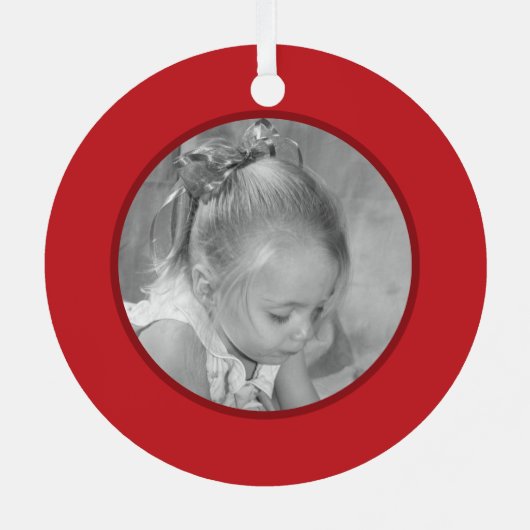 クリスマスモダンかわいい赤サンタハットお洒落 メタルオーナメント (裏面)