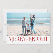 クリスマスモダンと明るいフォトメリーカード シーズンカード (正面)