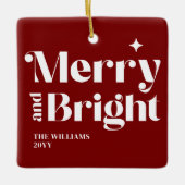 クリスマスモダンと明メリーるい セラミックオーナメント (正面)