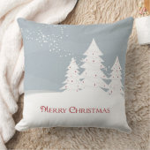 クリスマスモダンにクリスマスを祝う白いクリスマスツリー クッション (ブランケット)