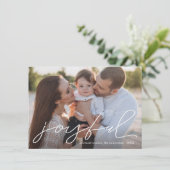 クリスマスモダンに楽しくて手書きの脚本の写真 シーズンカード (スタンド正面)