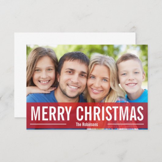 クリスマスモダンに楽しむフォトカード 招待状 (正面/裏面)