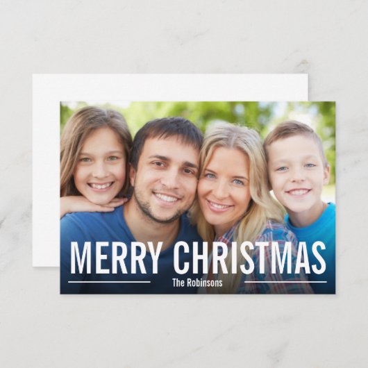 クリスマスモダンに楽しむフォトカード 招待状 (正面/裏面)