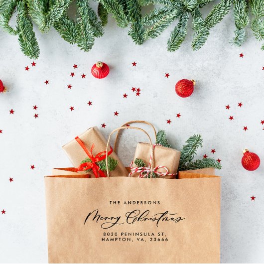 クリスマスモダンのエレガントミニマル脚本 ラバースタンプ