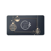 クリスマスモダンのエレガントロ企業のゴ ラベル (正面)