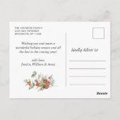 クリスマスモダンのハッピーホリデーPHOTO Greeting ポストカード (裏面)