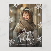 クリスマスモダンのハッピーホリデーPHOTO Greeting ポストカード (正面)