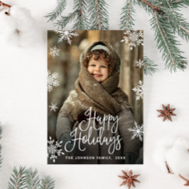 クリスマスモダンのハッピーホリデーPHOTO Greeting ポストカード