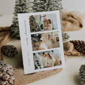 クリスマスモダンのフォトファミリーホリデーカード 招待状