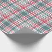 クリスマスモダンのプレイド ラッピングペーパー (角)