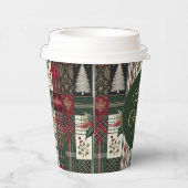 クリスマスモダンのプ素朴ライドパターン 紙コップ (右)