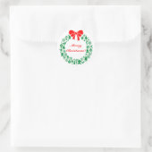 クリスマスモダンのリースはクリスマスのモチーフで ラウンドシール (バッグ)