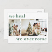 クリスマスモダンの休日の写真を乗り越えて癒す ポストカード (正面/裏面)