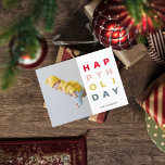 クリスマスモダンの写真 |カラフルハッピーホリデー ポストカード<br><div class="desc">クリスマスモダンの写真 |カラフルハッピーホリデー</div>