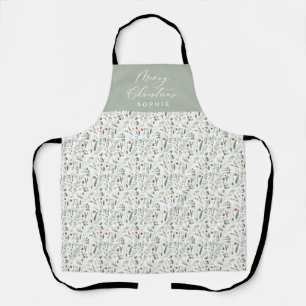 クリスマスモダンの冬の祝祭 エプロン