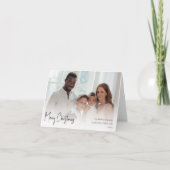 クリスマスモダンの台本を折り畳んだフルフォト シーズンカード (正面)