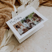 クリスマスモダンの台本を折り畳んだ3枚の写真 シーズンカード