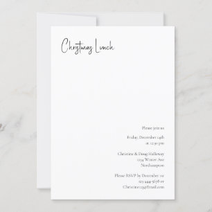 クリスマスモダンの台本ランチ 招待状
