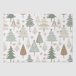 クリスマスモダンの木の茶色のパターン 薄葉紙